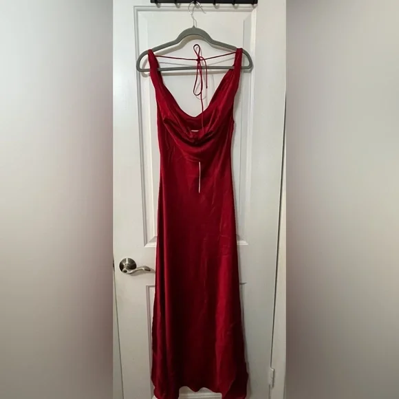 Nwt- Zara- ZW COLLECTION SATIN LONG DRESS -small - Picture 5 of 7